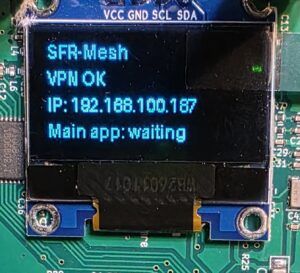 本体の小型表示器(Mesh-TG と ID の表示)